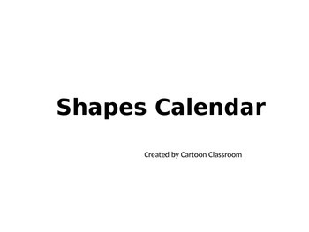 Preview of Shapes Calendar Numbers