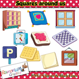 Shapes 2D squares Clip art