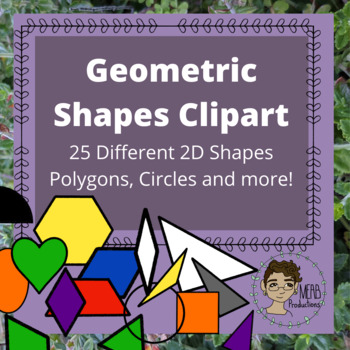 Preview of Shapes Clip art for Geometry and Mathematics: Polygons, Circles, Ovals, Hearts