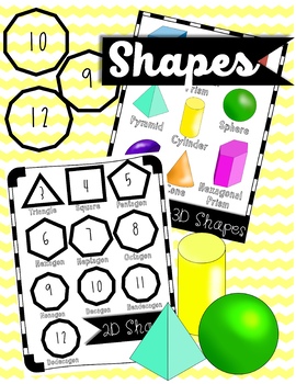 Shapes Clipart 2d And 3d From 3 Sided To 12 Sided Shapes By Wendy Finn