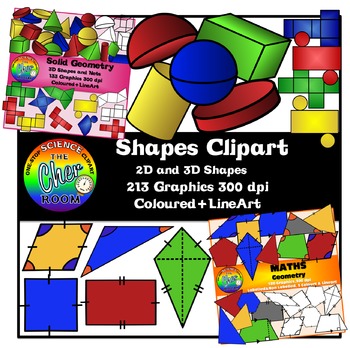 Preview of Shapes Clipart Bundle (Solid and Plane Geometry)