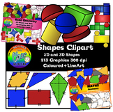 Shapes Clipart Bundle (Solid and Plane Geometry)