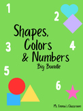 Shapes, Colors & Numbers Flash cards