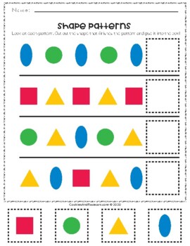shapes colors worksheets and booklet prek and kindergarten tpt