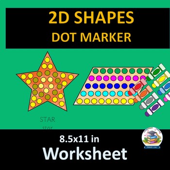 2D Shapes Coloring Pages Dot Markers -Bingo Daubers For Kids Math Activity