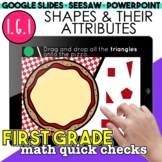 Shapes Digital Activities for First Grade Math SeeSaw and Google