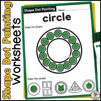 Preview of 2D Shapes Dot Marker Painting Worksheets - Fine Motor Activity - BINGO daubers