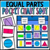 Shapes Equal or Unequal Parts Pocket Chart Sort