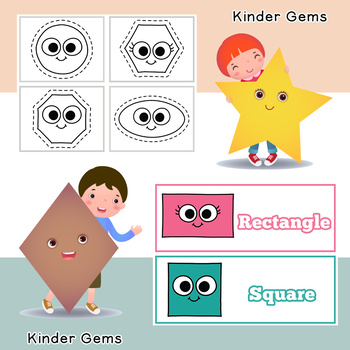 Shapes Flash Cards #3; Kindergarten; Preschool; Homeschool; Math