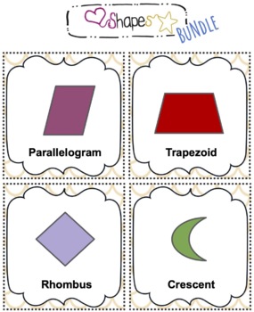 Preview of Shapes Flash Cards Bundle - 31 Shapes