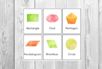 Preview of Shapes Flash Cards Printable | Shapes Match | Preschool Learning | Homeschool |