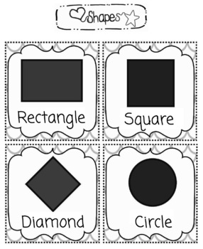 Preview of Shapes Flash Cards for Distance Learning and Online Teaching