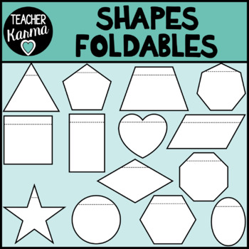 Preview of Shapes Math Foldables, Interactive Notebook, Flip Book Templates
