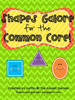 Preview of Shapes Galore for the Common Core!