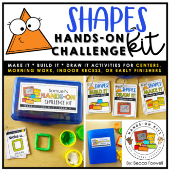 Preview of Shapes Hands-On Challenge Kit | Morning Work | Math Center Activities