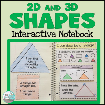 Preview of Discover Dimensions: Shapes Interactive Worksheets - 2D and 3D Exploration