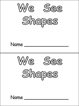 Preview of Shapes Kindergarten Emergent Reader- 2-d shapes and color words