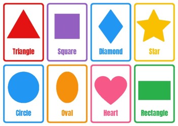 Shapes Learning Flashcards by Mama Knows Learning | TpT