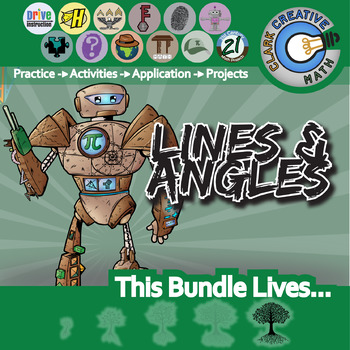 Preview of Lines & Angles Unit Bundle - Geometry Curriculum - Distance Learning Compatible