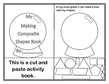 Preview of Shapes Making Composite Shapes Book Snow Globe Themed (A Common Core Standard)