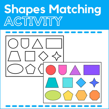 Preview of Shapes Matching Activity - Cut Out and Paste - Geometry Practice