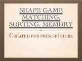 Shapes - Matching, Sorting, Memory Games