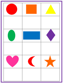 Shapes Matching Work Mats. Printable Preschool Curriculum Game | TpT