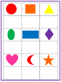 Shapes Matching Work Mats.  Printable Preschool Curriculum Game