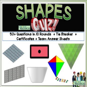 Preview of Shapes Math Quiz - Middle School Students