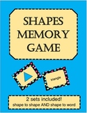 Shapes Memory Matching Game