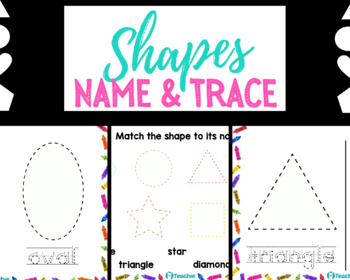 Preview of Shapes: Name, Match and Trace