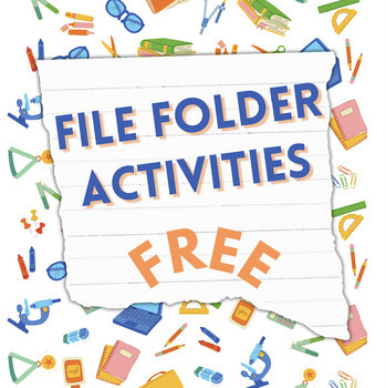 Preview of Shapes, Numbers, and Letters File Folder Activities -- FREE