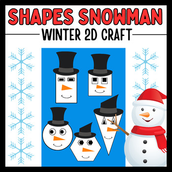 Preview of Shapes Of Snowmen Winter Craft | December Craft 5 Shapes Pack