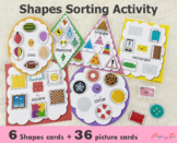 Shapes Picture Sorting Activity, Shape Matching, Sort by S