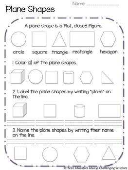plane shapes and solid shapes