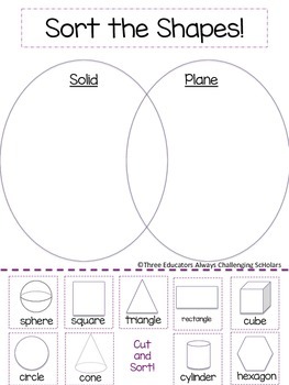 Shapes! Plane and Solid Worksheets and Anchor Charts | TpT