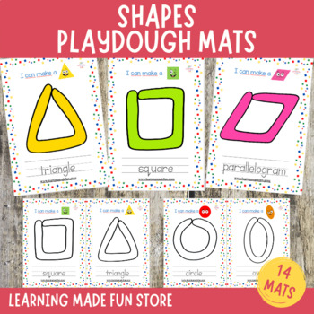 Play-Dough Simple Shape Mat by Autism Teacher