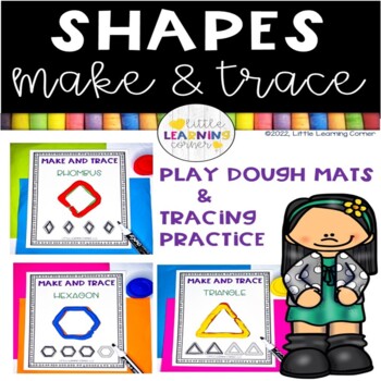 Preview of Shapes Playdoh Mats / Tracing Shapes Playdough / Make and Trace Play Doh Mats