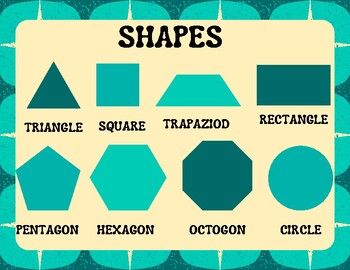 Preview of Shapes Poster Retro Groovy