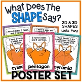 Shapes Posters 2D 3D What Does the SHAPE Say?