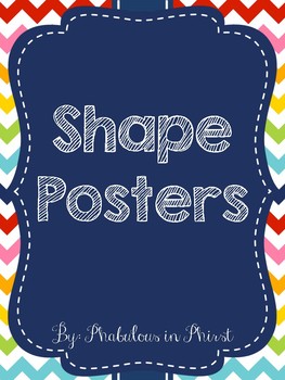 Preview of Rainbow Chevron Shapes Posters