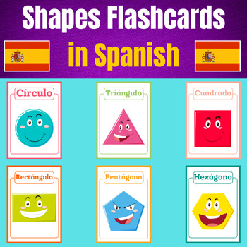 Preview of Shapes: Printable Flashcards in Spanish.