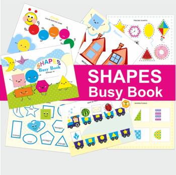 Preview of Shapes Printable Toddler Busy Book. Shape Matching Activities for Toddler