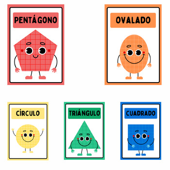 Shapes: Printables Math Posters in Spanish For Kids | TPT