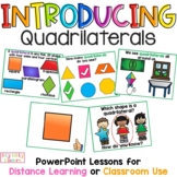 Shapes, Quadrilaterals PowerPoint Lesson, Distance Learning