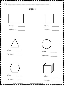 shapes sides and vertices by sally nguyen teachers pay teachers