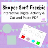 Shapes Sort Freebie: Interactive Digital Activity and Cut 