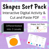 Shapes Sort Pack: Interactive Digital Activity and Printab