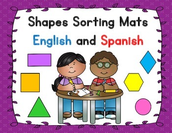 English & Spanish Shapes 2.25 magnets-set of 12