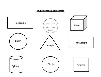 Preview of Shapes Sorting with Snacks